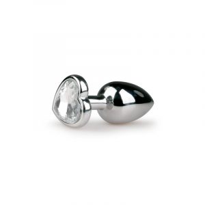 Metal Butt Plug No. 2 - Silver/Clear