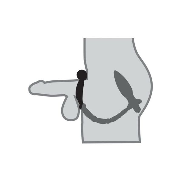 Anal Fantasy Collection Ass-Kicker with Cockring - Colour Black - Image 5