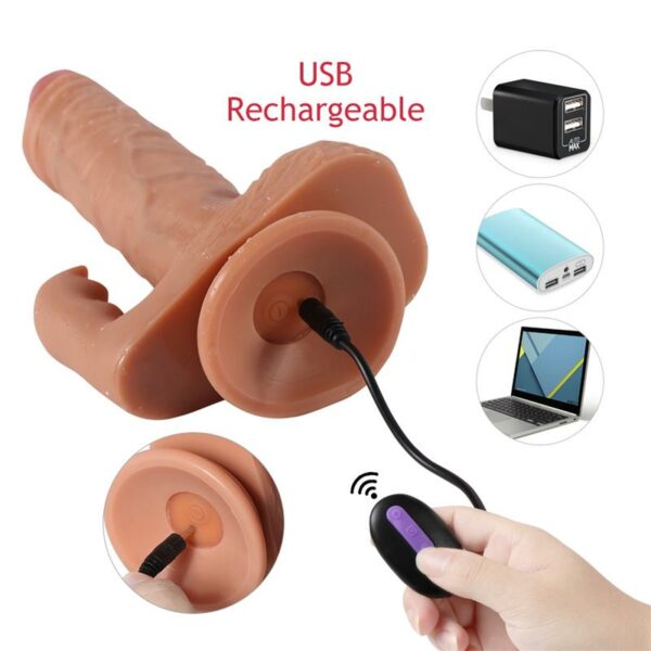 Austin Dildo with 20 Modes of Vibration and Clitoris Stimulator - Image 14