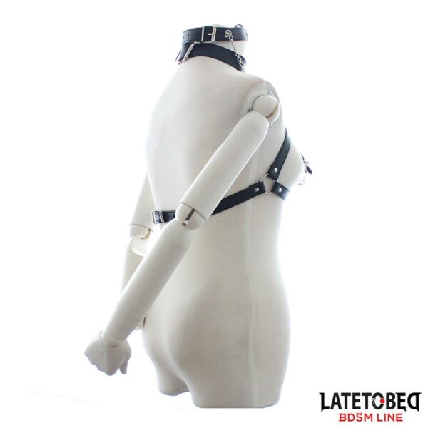 Bondage Strap Bra with Gag and Nipple Clamps - Image 4