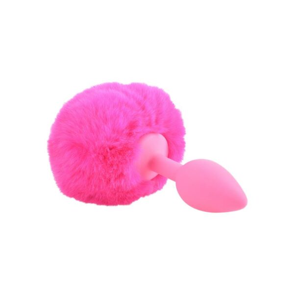 Neon Butt Plug Bunny Tail Pink - Image 5