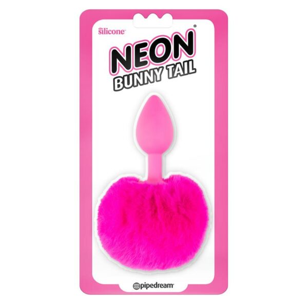 Neon Butt Plug Bunny Tail Pink - Image 6