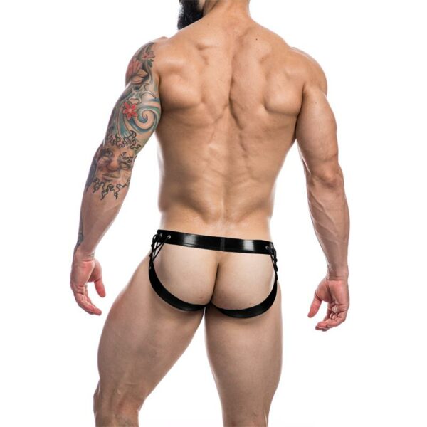 C4M14 Desire Jockstrap Leatherette Black - Image 6