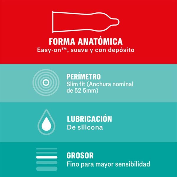 Condoms Sensitivo Slim Fit 10 Units - Image 3