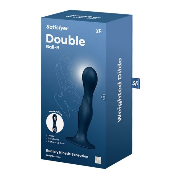 Double Ball-R Weighted Dildo Dark Blue - Image 5