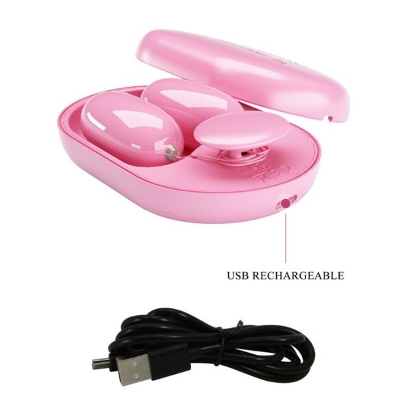 Fun Box Vibrating Bullets with Remote Pink USB - Image 3