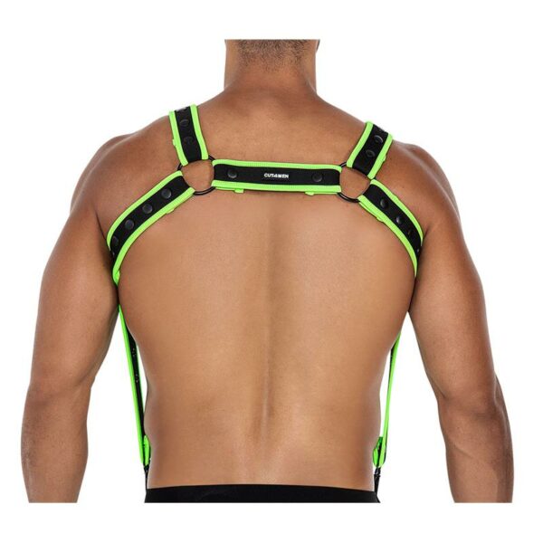 H4RNESS05 Chest Harness Neon Green One Size - Image 4