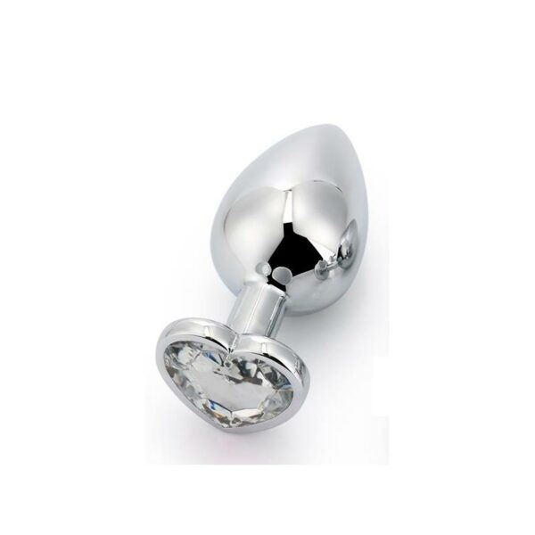 Heart Shaped Butt Plug White Size S - Image 6