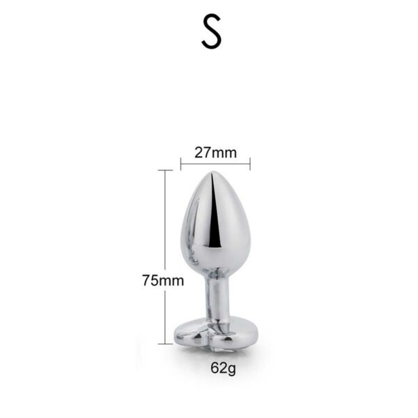 Heart Shaped Butt Plug White Size S - Image 7