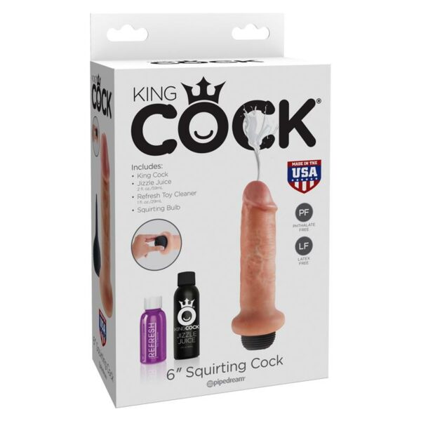 King Cock 6 Squirting Cock - Flesh - Image 7