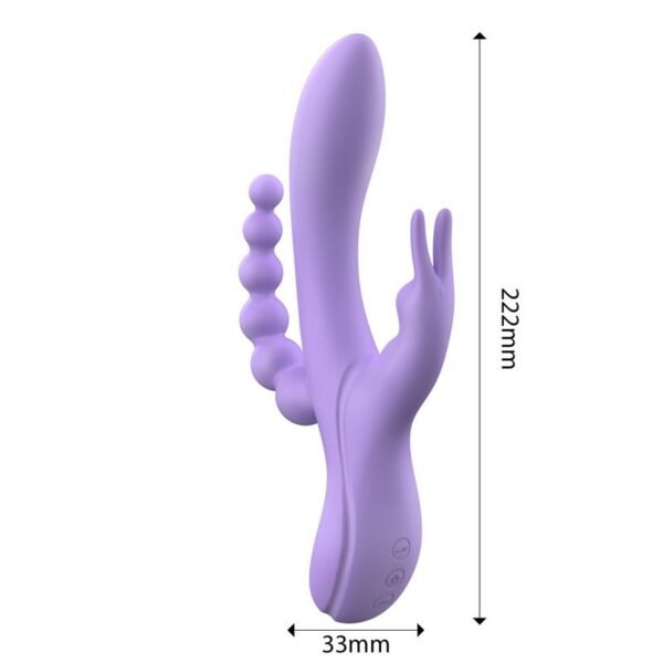 Lindsay Vibe with Anal Chain Liquid Silicone Unibody Flexible 2 Motors - Image 7