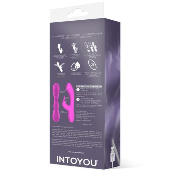 Mauve Unibody Liquefied Silicone Vibe USB Pink - Image 3