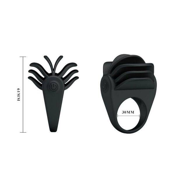 Pretty Love Vibrating Cock Ring Chester Black - Image 8