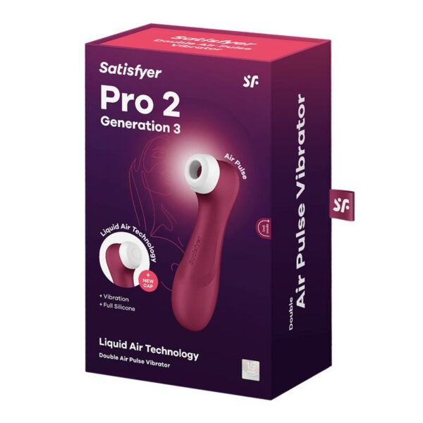 Pro 2 Gen 3 Liquid Air Technology Suction and Vibration Wine Red - Image 5