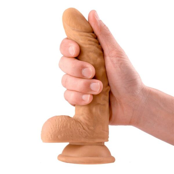 Sam Realistic Dildo with Testicles 7.1 Flesh - Image 5