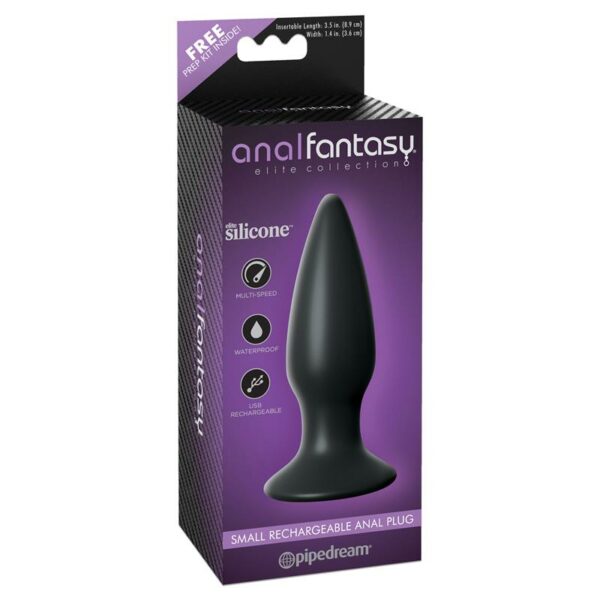 Small Rechargeable Butt Plug Black - Image 3