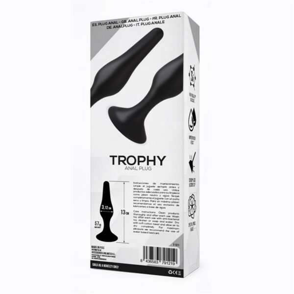 Trophy Anal Plug 13 cm Silicone Black - Image 4
