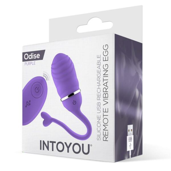 Vibrating Egg with Remote Control Odise USB Silicone Purple - Image 5