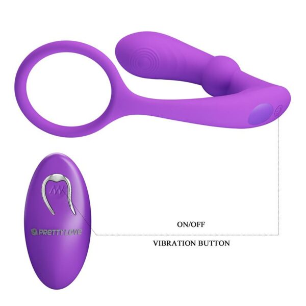 Warren Remote-Controlled Vibrating and Pulsating Anal Plug and Penis Ring - Image 8