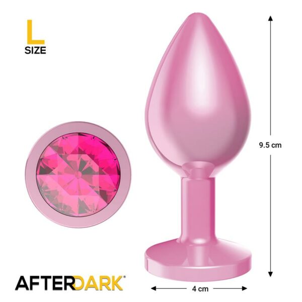 Anodyzed Anal Plug Pink with Jewel Size L - Image 5