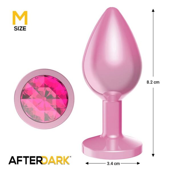Anodyzed Anal Plug Pink with Jewel Size M - Image 3
