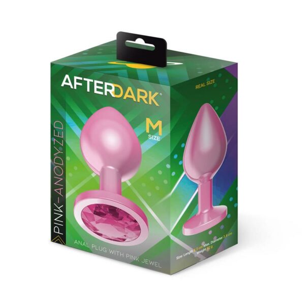 Anodyzed Anal Plug Pink with Jewel Size M - Image 5
