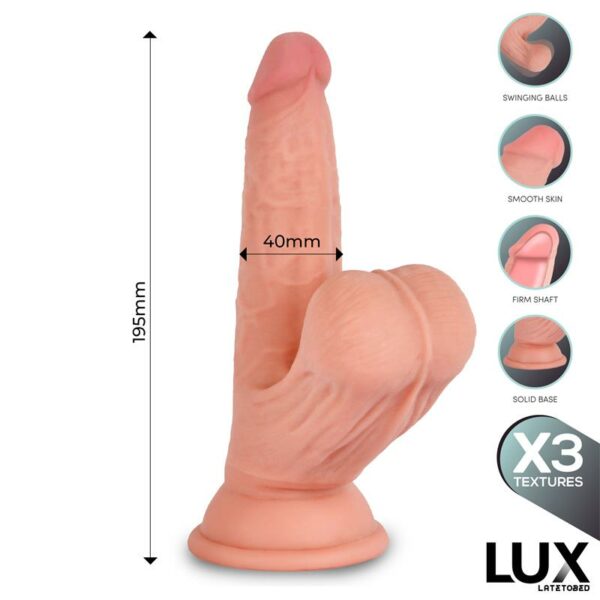 Lars Triple Density Dildo with Swinging Balls 7.6 - Image 4