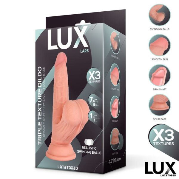 Lars Triple Density Dildo with Swinging Balls 7.6 - Image 7