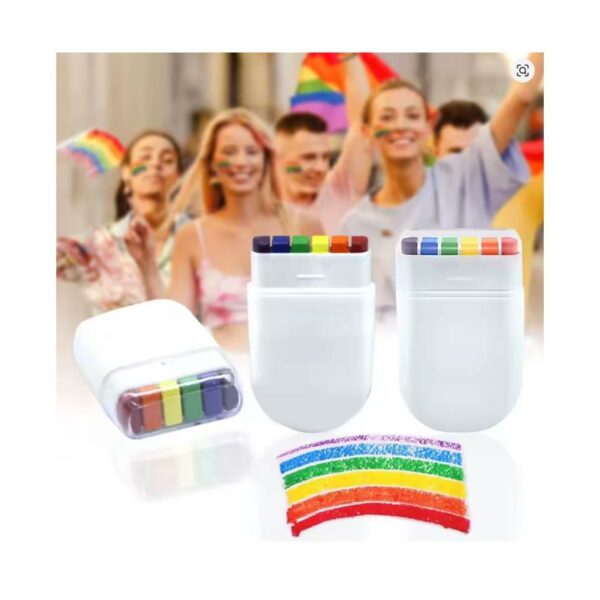 LGBT-colored crayons
