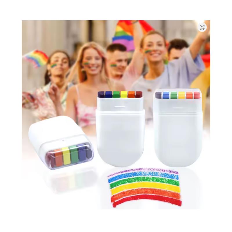 LGBT-colored crayons