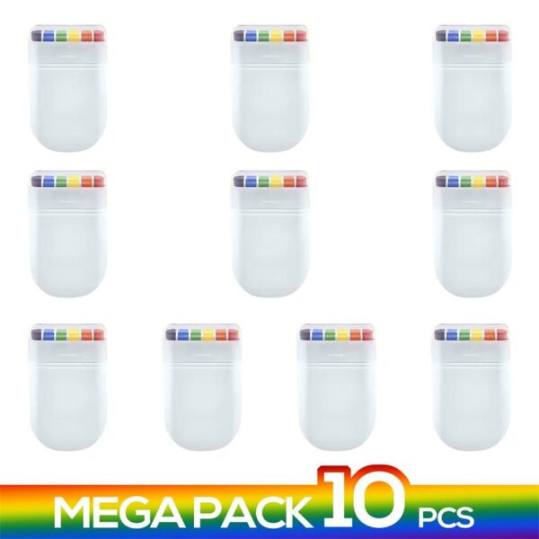 Pack 10 units LGBT-colored crayons