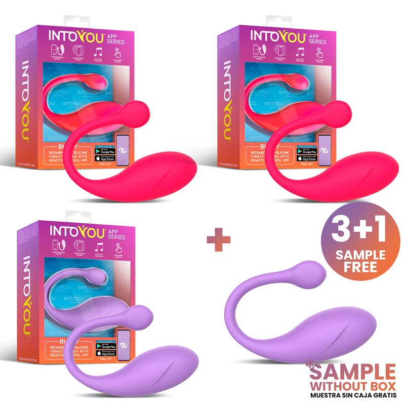 Pack 3+1 Bulby Silicone Egg Vibrator with APP